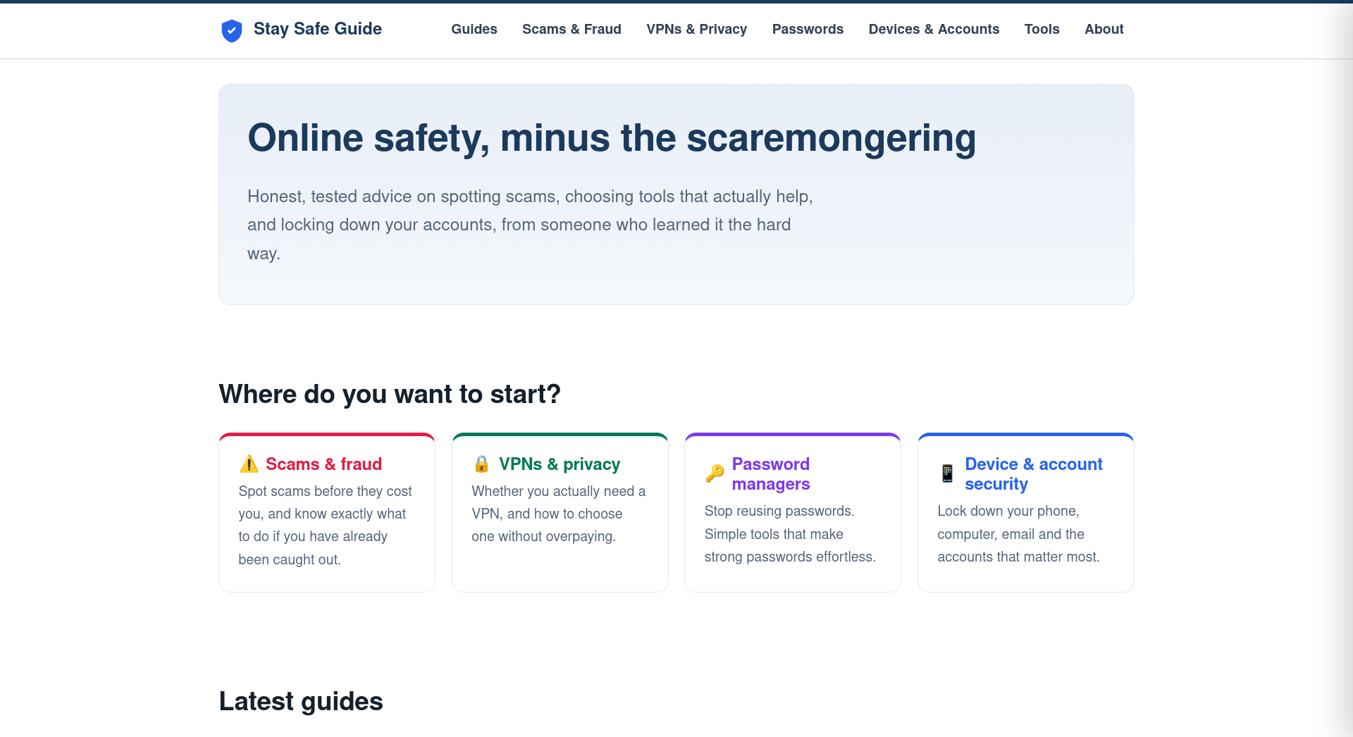 StaySafe Guide project preview